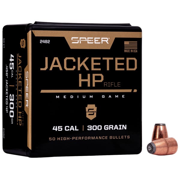 Speer 45 Caliber 45-70 Gov't (.458 Diameter) Bullets 300 grain Jacketed Hollow Point Box of 50