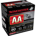 Winchester AA 20 Gauge Ammunition 2-3/4" #7.5 1 oz 1165 fps Case of 250