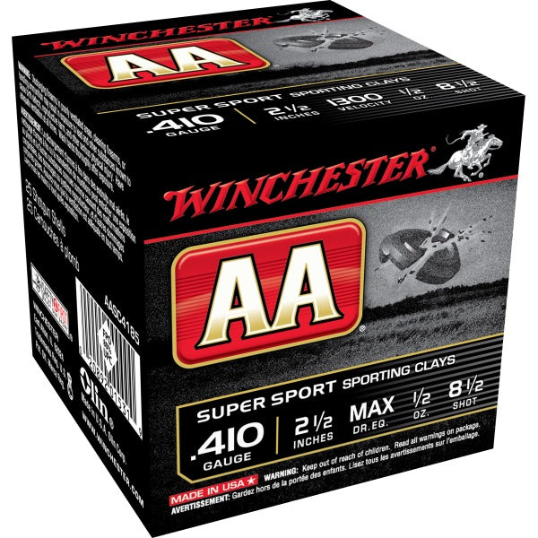 Winchester AA 410 Bore Ammunition 2-1/2" #8.5 1/2 oz 1300 fps Case of 250