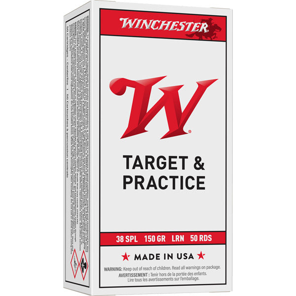 Winchester White Box 38 Special Ammunition 150 Grain Lead Round Nose Box of 50