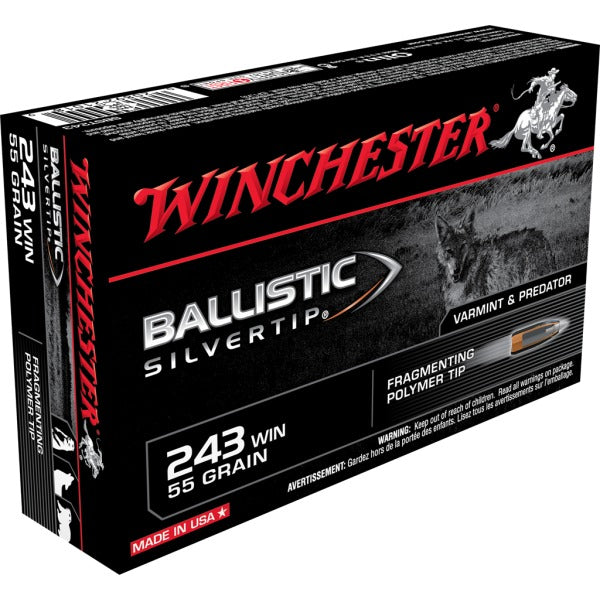 Winchester Ammo 243 Winchester 55gr Ballistic Silvertip Box of 20