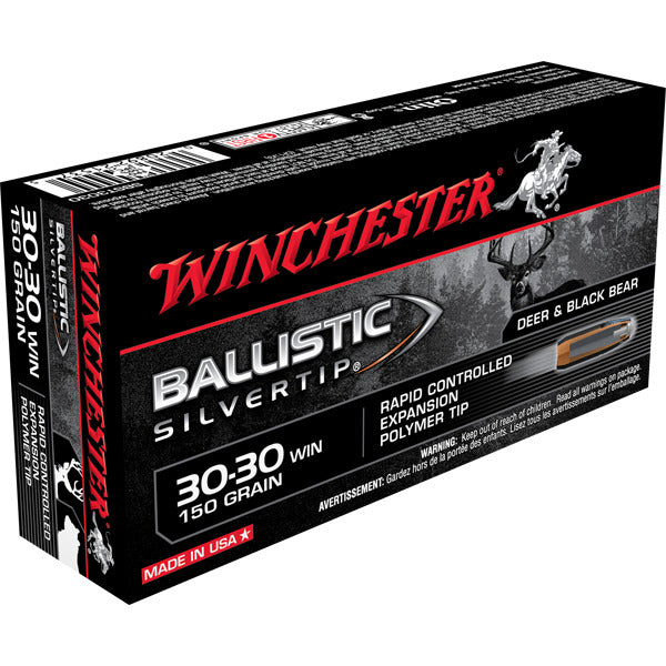 Winchester 30-30 Winchester Ammunition 150 Grain Ballistic Silvertip Polymer Tip Box of 20