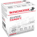 Winchester Super Target 20 Gauge Ammunition 2-3/4" #8 7/8 oz 1200 fps Case of 250