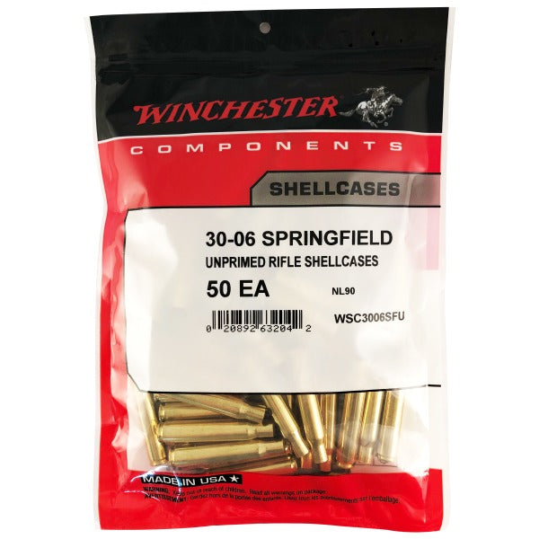 Winchester 30-06 Springfield Brass Bag of 50