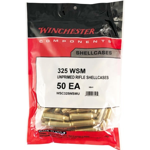 Winchester 325 WSM (Winchester Short Magnum) Brass Bag of 50