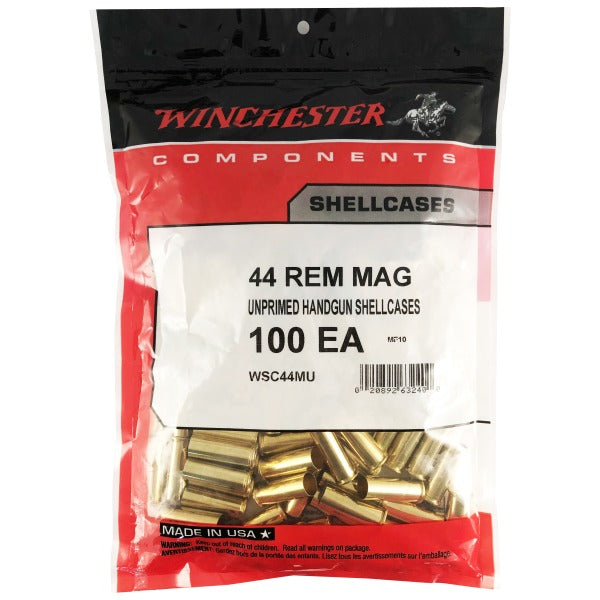 Winchester 44 Remington Magnum Brass Bag of 100