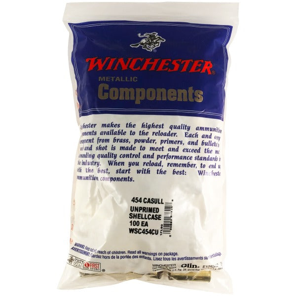 Winchester 454 Casull Brass Bag of 100