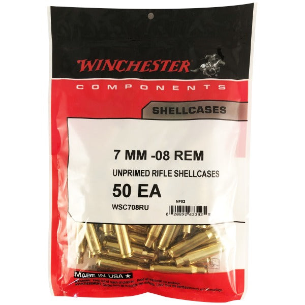 Winchester 7mm-08 Remington Brass Bag of 50