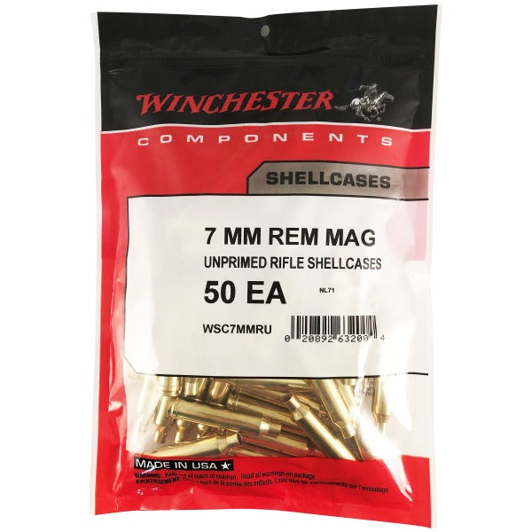 Winchester 7mm Remington Magnum Brass Bag of 50