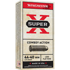 Winchester White Box 44-40 WCF Ammunition 225 Grain Lead Flat Nose Box of 50
