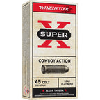 Winchester White Box 45 Colt (Long Colt) Ammunition 250 Grain Lead Flat Nose Box of 50