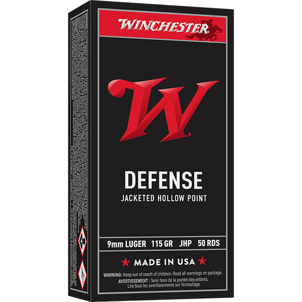 Winchester White Box 9mm Luger Ammunition 115 Grain Jacketed Hollow Point Box of 50