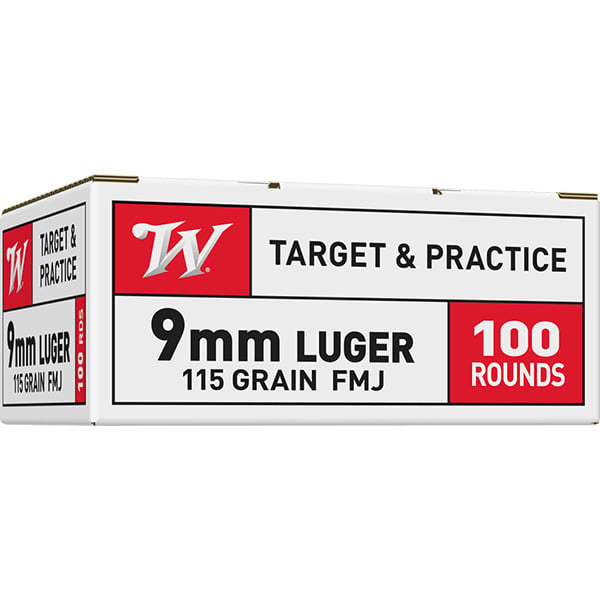 Winchester White Box 9mm Luger Ammunition 115 Grain Full Metal Jacket Box of 100
