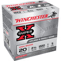 Winchester Super-X 20 Gauge Ammunition 2-3/4" #5 1 oz 1220 fps Box of 25