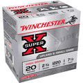 Winchester Super-X 20 Gauge Ammunition 2-3/4" #7.5 1 oz 1220 fps Box of 25