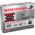Winchester Super-X 20 Gauge Ammunition 2-3/4" 3/4 oz 1600 fps Rifled Slug Box of 5