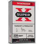 Winchester Super-X 220 Swift Ammunition 50 Grain Pointed Soft Point Box of 20