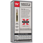 Winchester Super-X 222 Remington Ammunition 50 Grain Pointed Soft Point Box of 20