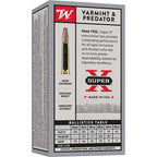 Winchester Super-X 22 Hornet Ammunition 46 Grain Jacketed Hollow Point Box of 50
