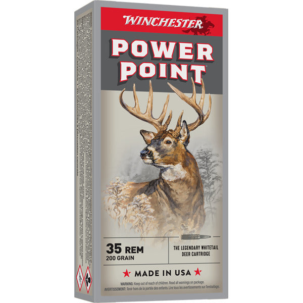 Winchester Super-X 35 Remington Ammunition 200 Grain Jacketed Soft Point Box of 20