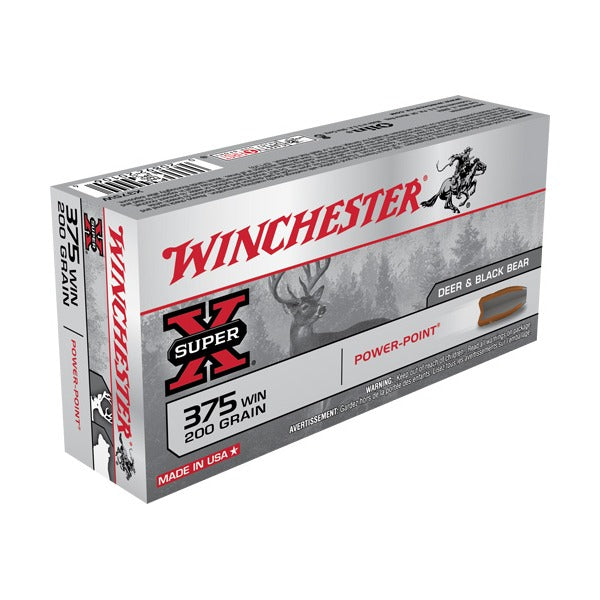 Winchester Super-X 375 Winchester Ammunition 200 Grain Jacketed Soft Point Box of 20