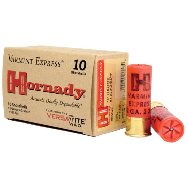 Hornady Varmint Express 12 Gauge Ammunition 2-3/4" #4 1350 fps Box of 10