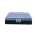 BERRY 10MM/45 HINGED-TOP BOX 100-RND CLEAR/BLK 50c
