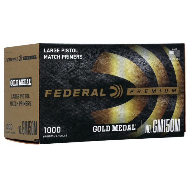 Federal Premium Gold Medal Match Large Pistol Primers Box of 1000