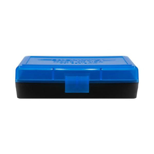 BERRY 380/9MM HINGED-TOP BOX 50-RND BLUE/BLK 50/cs
