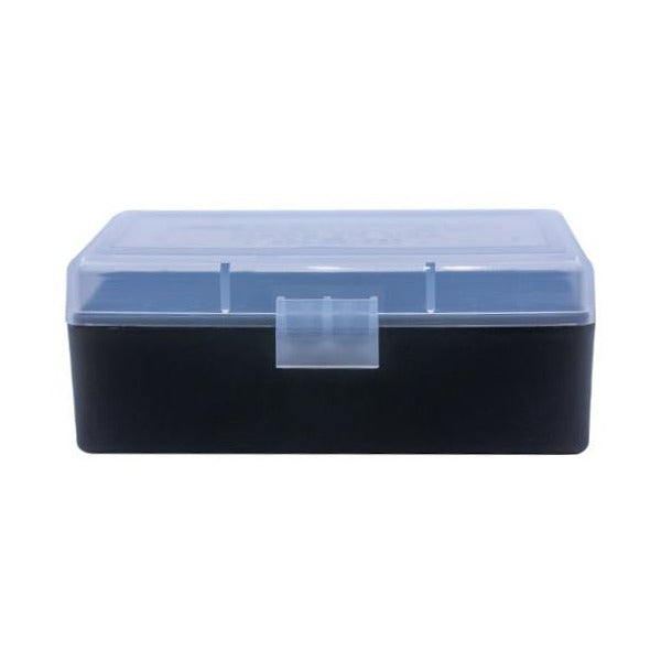 BERRY 38/357 HINGED-TOP BOX 50-RND CLEAR/BLK 50/c
