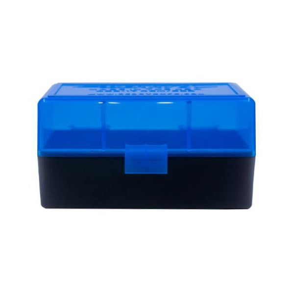 BERRY 222/223 HINGED-TOP BOX 50 RND-BLUE/BLK 50/cs