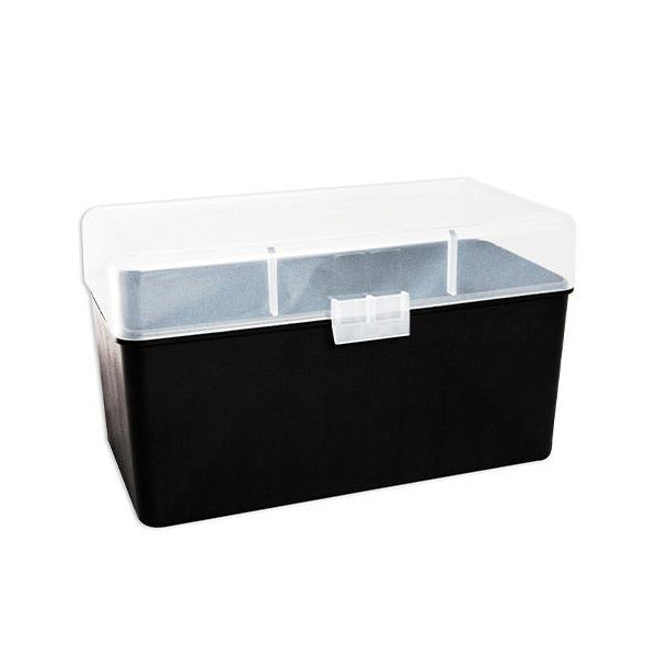 BERRY ULTRA MAG HINGE-TOP BOX 50rd CLEAR/BLK 30/cs