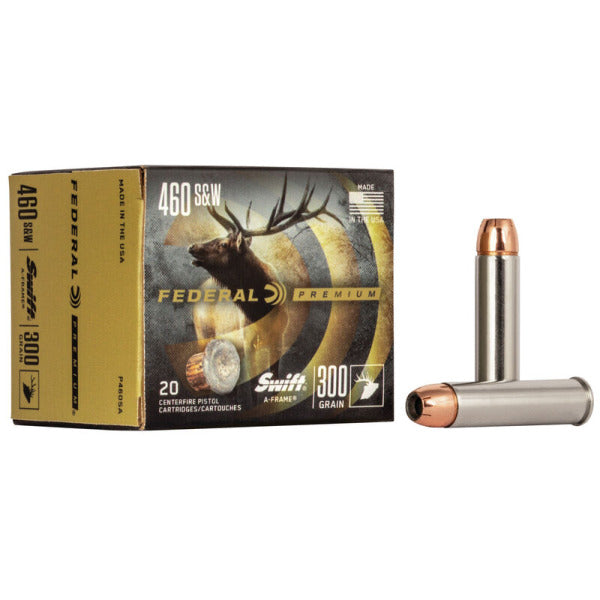 Federal Premium 460 S&W Ammunition 300 Grain Swift A-Frame Jacketed Hollow Point Box of 20
