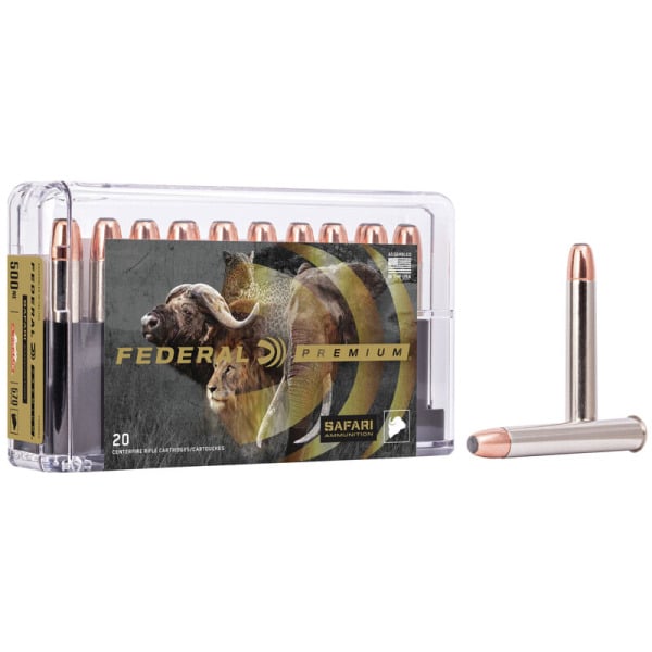 Federal Premium Safari 500 Nitro Express 3" Ammunition 570 Grain Swift A-Frame Round Nose Box of 20