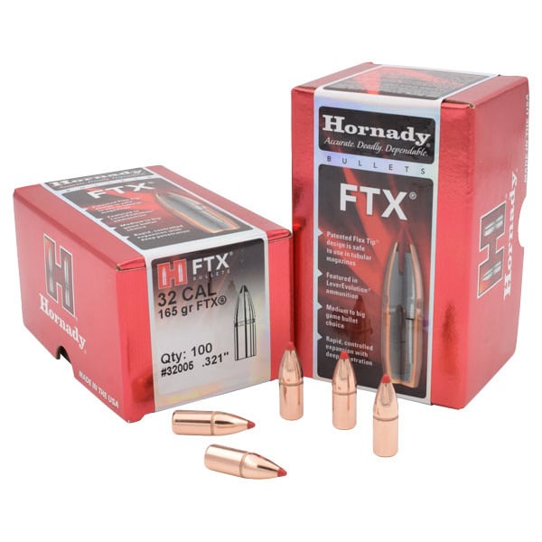 Hornady FTX .321 Diameter Bullets 165 grain Polymer Tip Box of 100
