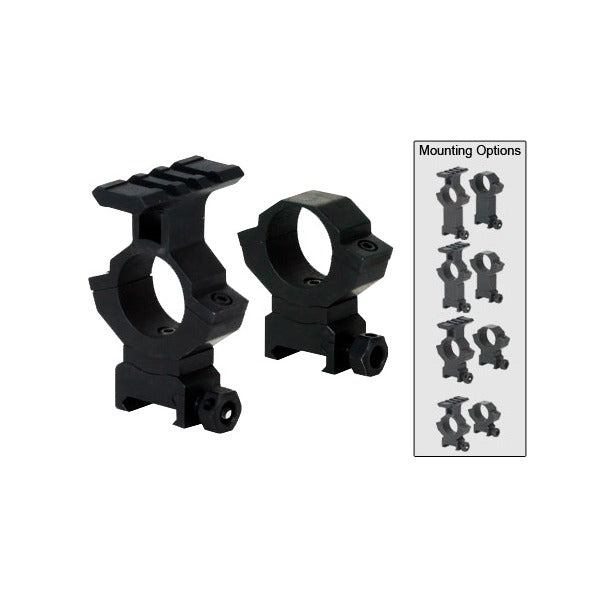 BSA RINGS 1" WEAVER STRM ADJUSTABLE LOW TO X-HIGH