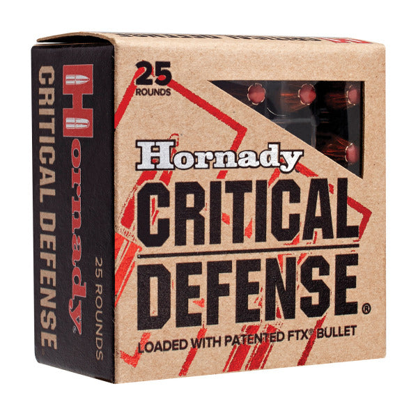 Hornady Critical Defense 9mm Makarov (9x18mm Makarov) Ammunition 95 Grain Polymer Tip Box of 25