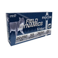 Fiocchi Field Dynamics 22-250 Remington Ammunition 55 Grain Hornady V-Max Polymer Tip Box of 20