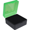 MTM RIFLE FLIP-TOP 100rd 22250-308/CLR-GRN/BLK 12c