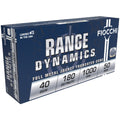 Fiocchi Range Dynamics 40 S&W Ammunition 180 Grain Full Metal Jacket Box of 50