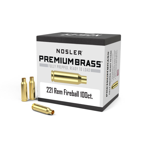 Nosler 221 Remington Fireball Brass Box of 100
