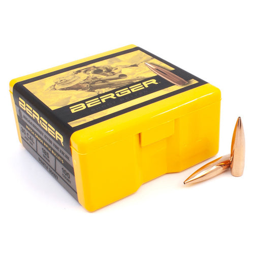 Berger Tactical 30 Caliber (.308 Diameter) Bullets 185 grain Boat Tail Hollow Point Box of 100