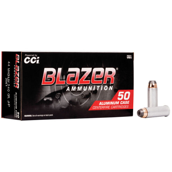 CCI Blazer Aluminum 44 Remington Magnum Ammunition 240 Grain Jacketed Hollow Point Box of 50
