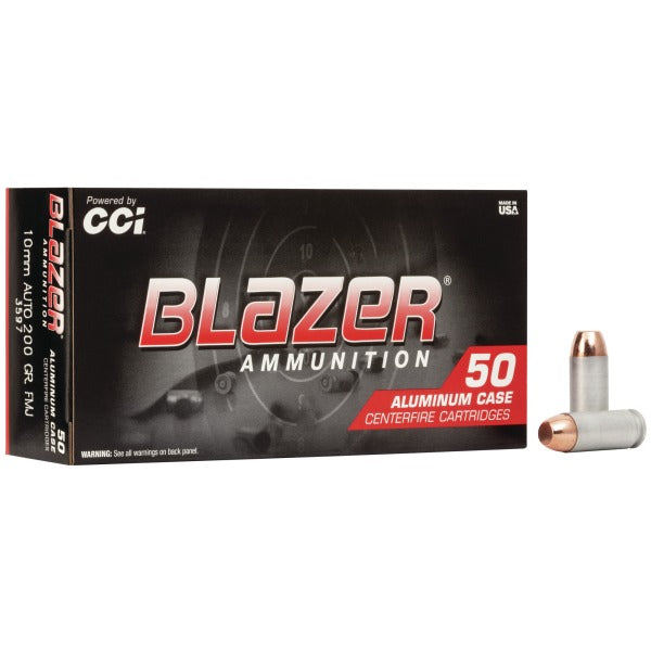 CCI Blazer Aluminum 10mm Auto Ammunition 200 Grain Full Metal Jacket Box of 50