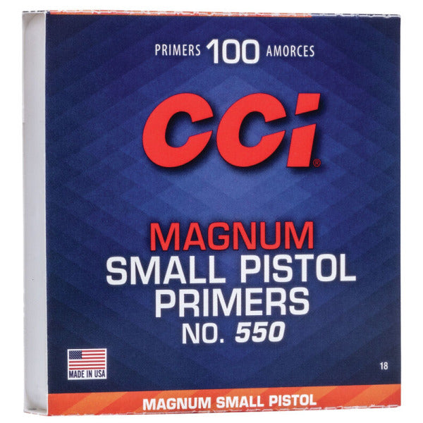 CCI #550 Small Pistol Magnum Primers Case of 5000