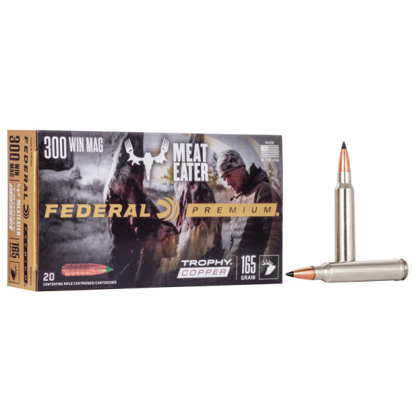 Federal Premium Trophy Copper 300 Winchester Magnum Ammunition 165 Grain Polymer Tip Box of 20