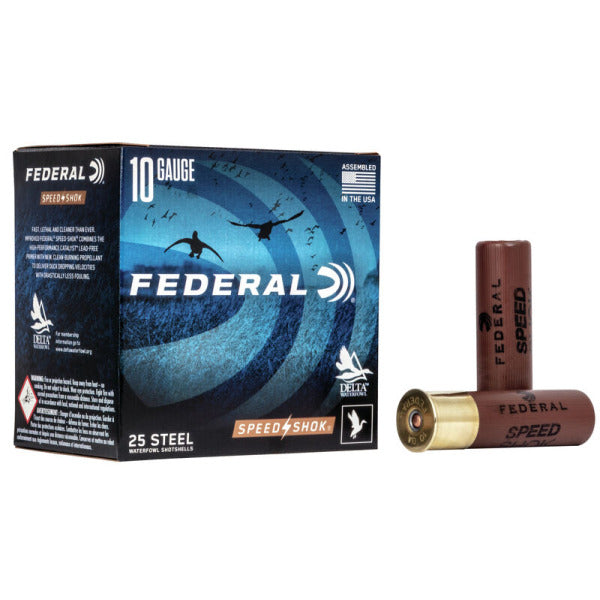 Federal Premium Speed-Shok 10 Gauge Ammunition 3-1/2" #T 1-1/2 oz 1450 fps Steel Steel Shot Box of 25
