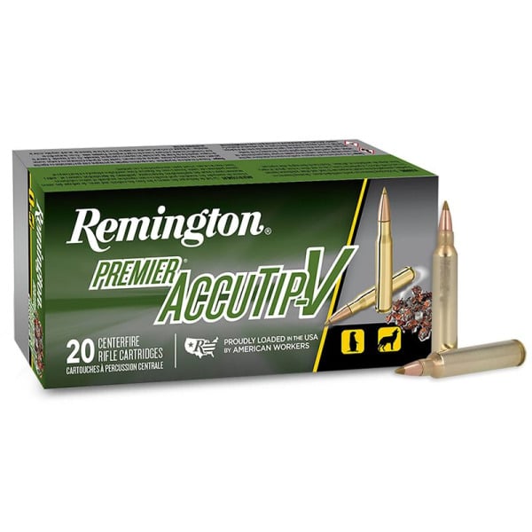 Remington Premier AccuTip-V 204 Ruger Ammunition 32 Grain Polymer Tip Box of 20