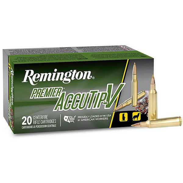 Remington Premier AccuTip-V 22-250 Remington Ammunition 50 Grain Polymer Tip Box of 20