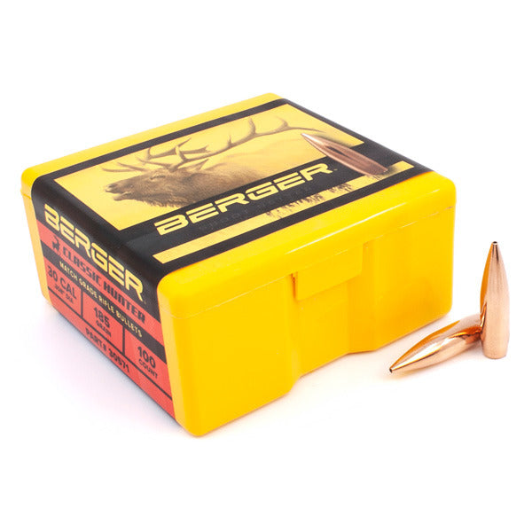 Berger Classic Hunter 30 Caliber (.308 Diameter) Bullets 185 grain Boat Tail Hollow Point Box of 100